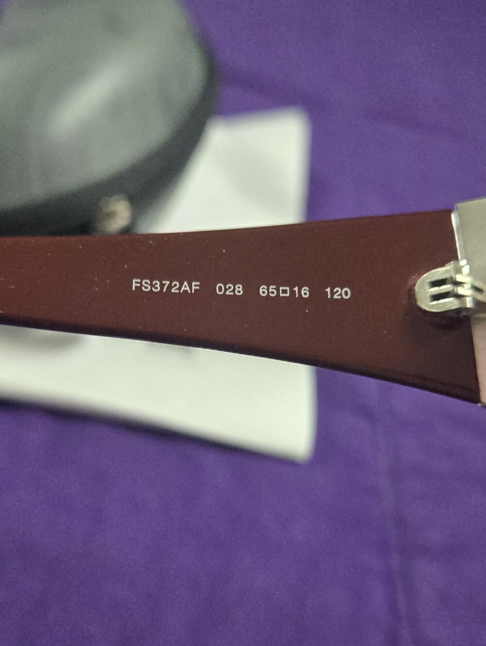Fendi Cutout Temple Rimless Burgandy Sunglasses Unisex FS372AF - Picture 4 of 8
